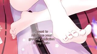 Yae Miko's 5-minute cum shot promise with her feet