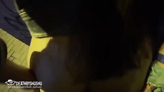 I fuck with a Spanish girl in the street after a party