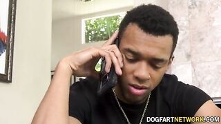 Dad hires Bella Rolland after she dumps his son and they give her their BBC's