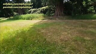 A big facial and a risky sex adventure in the countryside, just like Alphaninja7’s wild style!