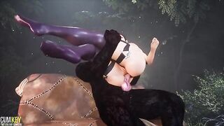 Wild anal sex with a monster from 3D Porn Wild Life
