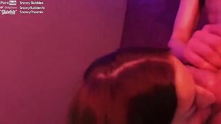 Her face was destroyed in this extreme gagging and deepthroat action