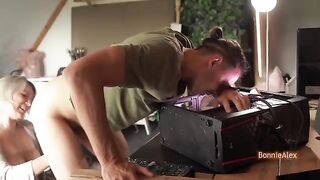 A couple enjoys a spontaneous quickie with intense passion and satisfaction