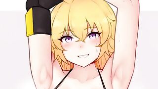 Yang teaches you how to jerk your dick with RWBY's hottest techniques