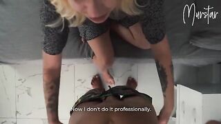 The pretty babe fucked by a janitor in 4K