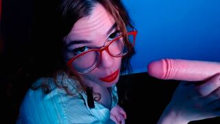 The teacher gives a lesson on intimacy to her students in ASMR style