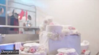 The baker competed for the title, showcasing her skills in a steamy kitchen scene