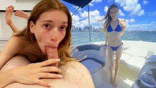 I took my GF Jessica Marie on a boat ride and then we had sex at my place