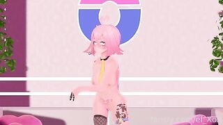 A VTuber experiences anal for the first time, showcasing a new sensation