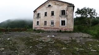 Exhibitionist girl gets fucked in a terrible house