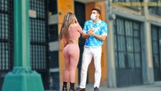 Latina with a big ass seduces a rich stranger and fucks him