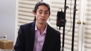 Asian babe Lulu Chu oiled and fucked by a cunning photographer