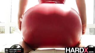 Abella Danger gets her ass pounded by two cocks in intense DP action