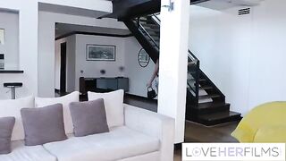 The babysitter Vanessa Sky gets caught stealing and gives a footjob