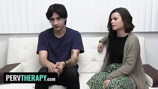Pervert stepsiblings fuck their hot doctor mom in a kinky session