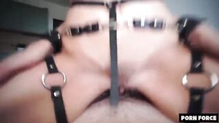 The petite girl is used for sex and pleases her dominant partner