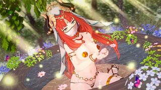 The beautiful Nilou is fucking passionately in the Genshin Impact scene