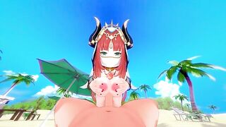 The beautiful Nilou is fucking passionately in the Genshin Impact scene