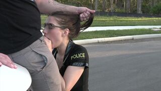 A cop in a skirt pulls me over and takes control in 4K