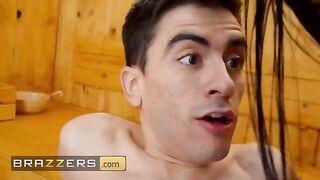 Blondie Fesser and Sara Retali catch a peeping guy for sex