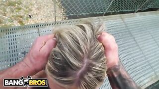 Carla Boom, a Spanish pornstar with a huge ass, gets fucked hard by Emilio Ardana in public