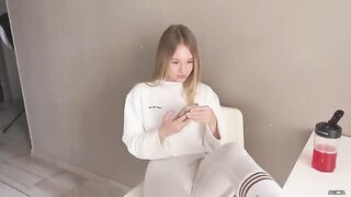 A bad girl threw her legs on the table and was fucked