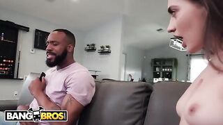 Petite teen Sera Ryder gets overwhelmed by a big black cock