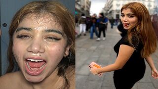 I picked up this hot and slutty 18 y.o. Latina on the street - Marina Gold