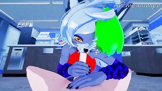 Roxanne Wolf gets fucked in her room after FNAF shift