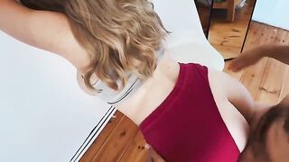 He grabbed my pants to show me some love. Cum on tits. wow!