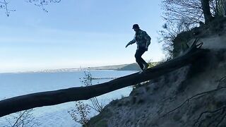 A walk around Gdynia Orłowo with my Chihuahua, wild fun