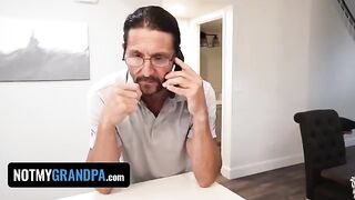 Pervert StepGrandpa fucked sexy stepdaughter Britt Blair