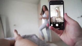The photographer paid off the beautiful Lily with his womb-beater