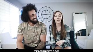 Girlfriend gets banged in crazy poses, showcasing petite charm