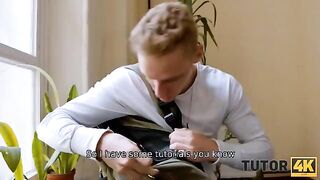 The guy could not afford to pay for a tutor, so he had to "pay" with his body