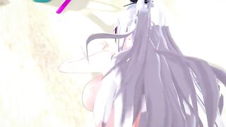Big tits waifu Prinz Eugen fucks in POV