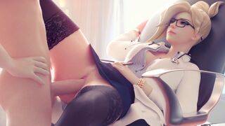 Overwatch Mercy animations with a hot compilation video