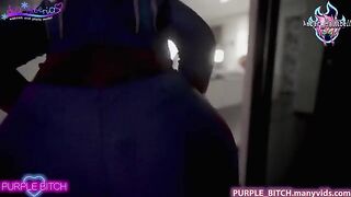 Purple Bitch and Sia Siberia do a 3some lesbian sex with Spiderman’s cock