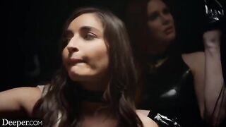A mistress teaches her sub to obey in a hardcore threesome