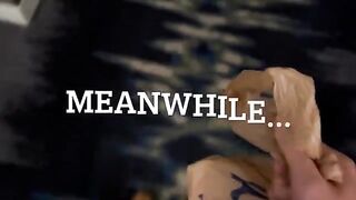 Thick pornstar with blue hair begs delivery guy to fuck her in a steamy scene
