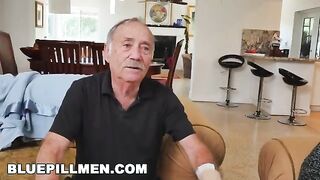 Sydney Sky gets a hard old cock in her pussy in an intense scene