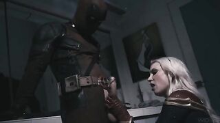 Deadpool fucks the shit out of Captain Marvel in this epic parody scene