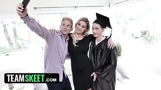 Busty stepmom Kenzie Taylor rewards her stepson with a wet pussy graduation present