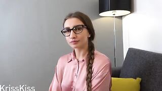 The sexy English tutor got fucked at home by a huge dick