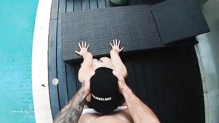 Bikini-clad Hansel Grettel gets fucked hard by a muscular guy