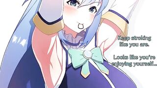The ass worship of the goddess Aqua from Konosuba