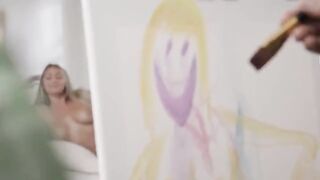 Art class turns into a wild threesome sex session