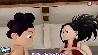 My Hero Academia's Momo and Mineta get steamy in this wild animation