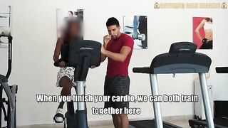 A risky sex encounter in the gym with a hot Venezuelan girl