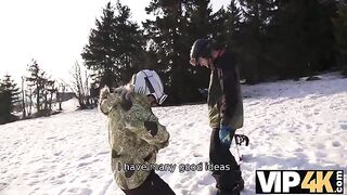 The skier picked up a girl and fucked her in a steamy session